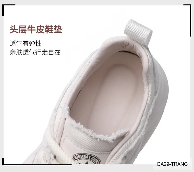 GA29 - Giày thể thao nam đế dày phong cách dad shoes màu trắng thời thượng - ảnh 10