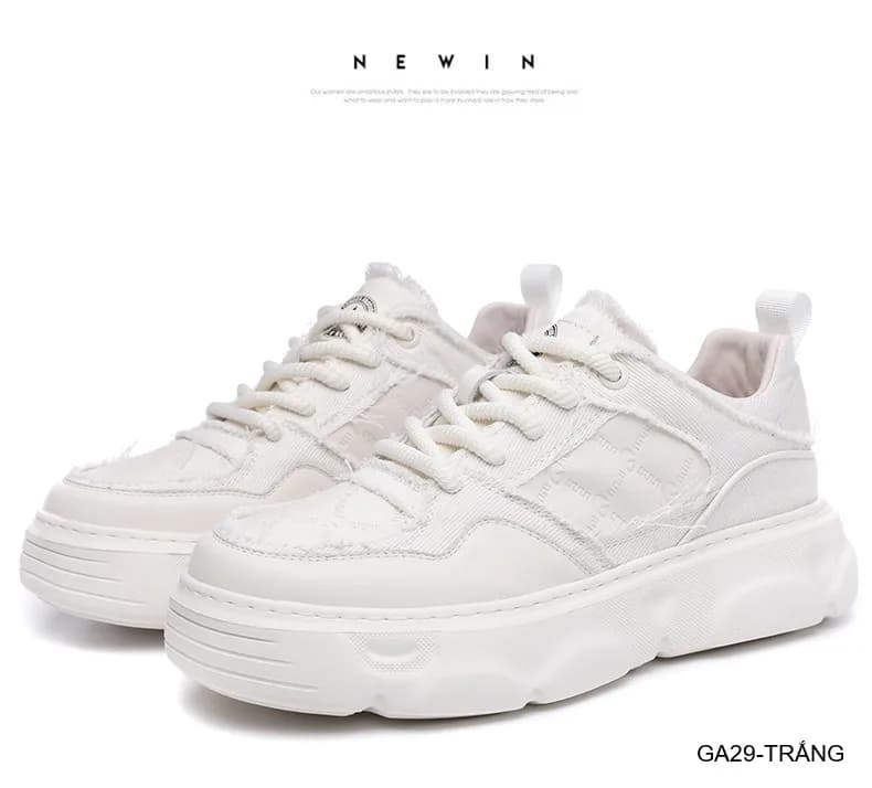 GA29 - Giày thể thao nam đế dày phong cách dad shoes màu trắng thời thượng - ảnh 17
