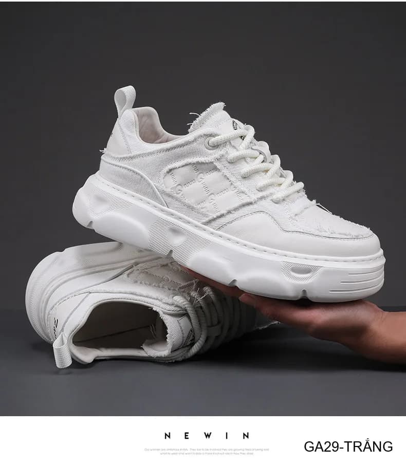 GA29 - Giày thể thao nam đế dày phong cách dad shoes màu trắng thời thượng - ảnh 25