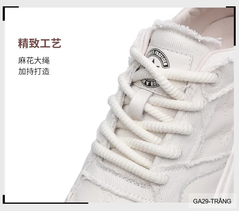 GA29 - Giày thể thao nam đế dày phong cách dad shoes màu trắng thời thượng - ảnh 11