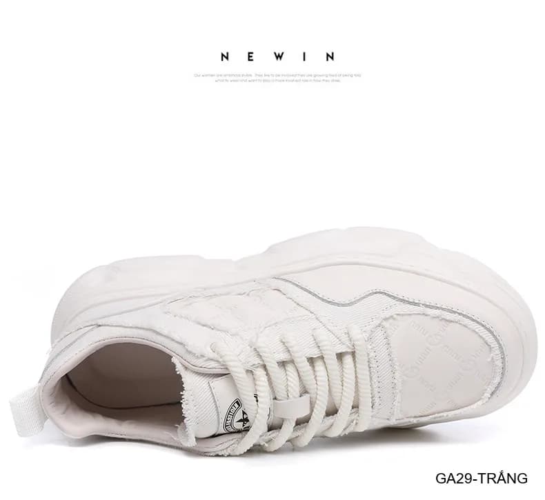 GA29 - Giày thể thao nam đế dày phong cách dad shoes màu trắng thời thượng - ảnh 18