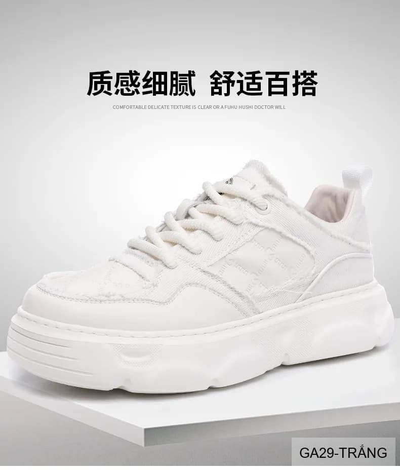 GA29 - Giày thể thao nam đế dày phong cách dad shoes màu trắng thời thượng - ảnh 21