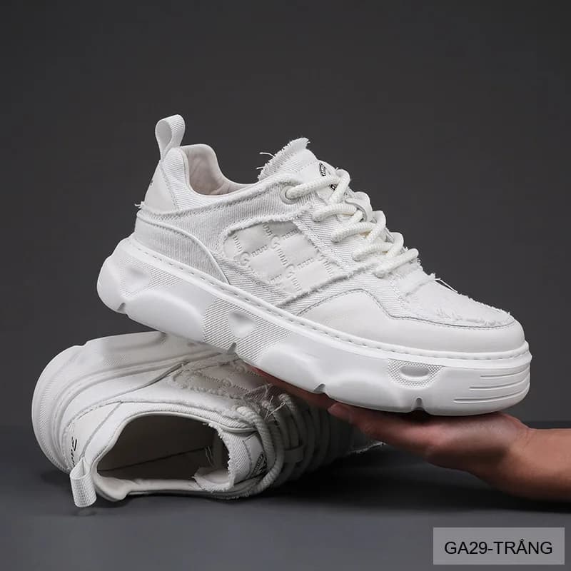 GA29 - Giày thể thao nam đế dày phong cách dad shoes màu trắng thời thượng - ảnh 3