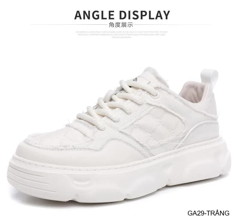 GA29 - Giày thể thao nam đế dày phong cách dad shoes màu trắng thời thượng - ảnh 13