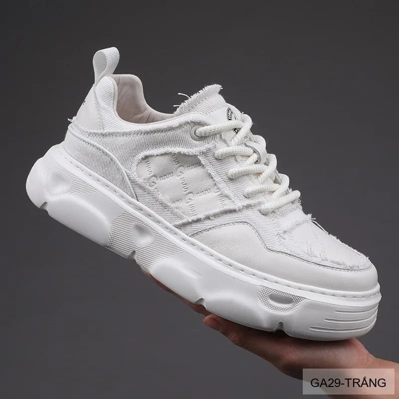 GA29 - Giày thể thao nam đế dày phong cách dad shoes màu trắng thời thượng - ảnh 2