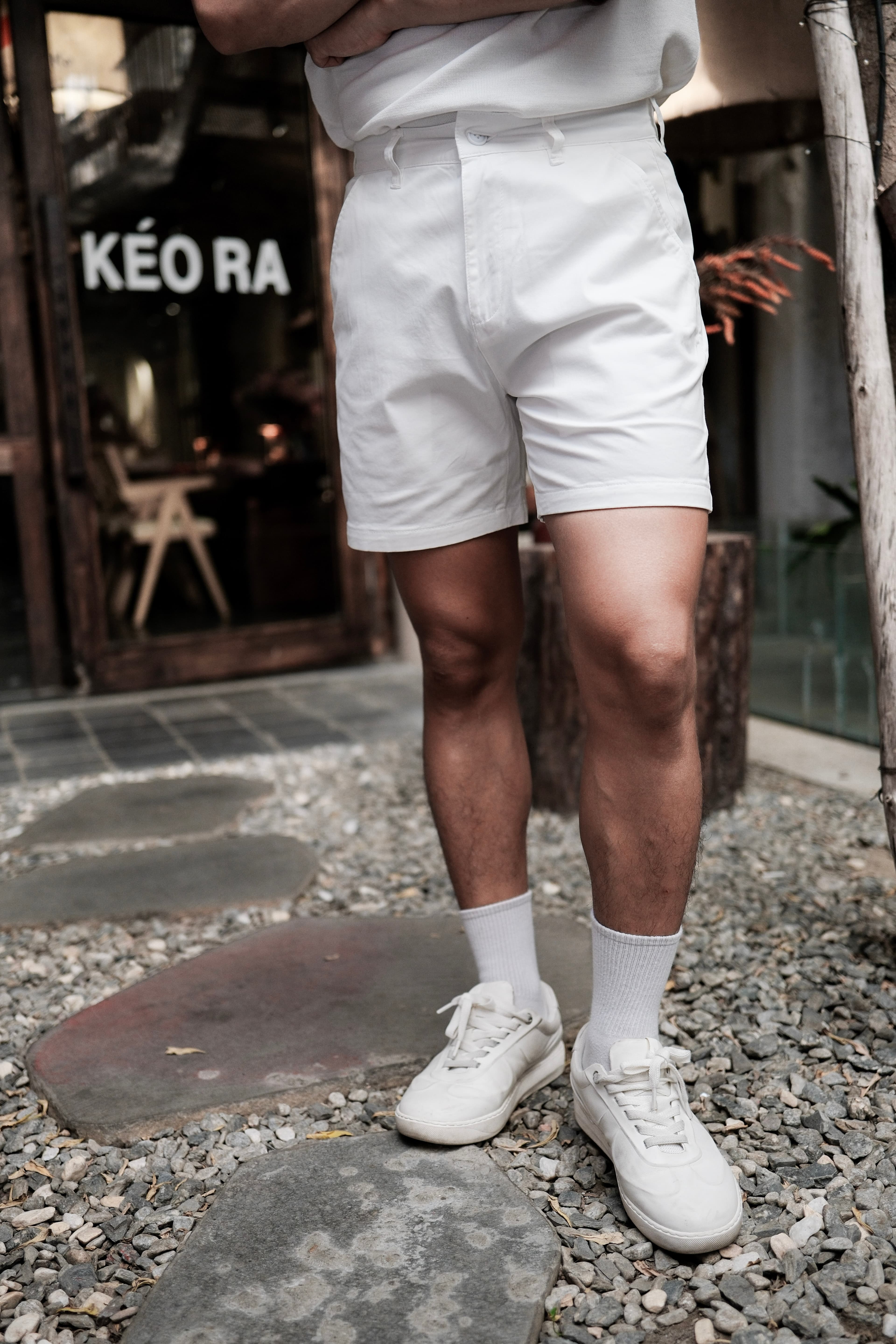 QA2 - Quần short nam ống đứng phong cách Hàn Quốc chất cotton thoáng mát mùa hè - ảnh 2