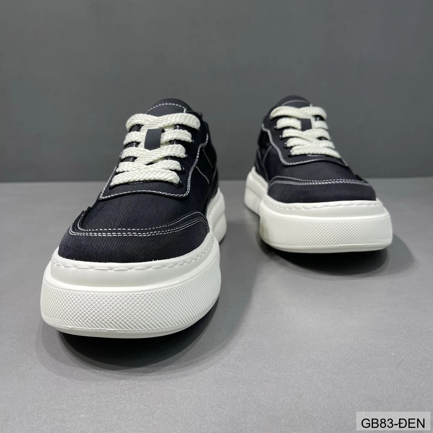 GB83 - Giày thể thao nam đế cao 3-5cm, chất liệu vải thoáng khí, phong cách thời trang Hồng Kông - ảnh 4