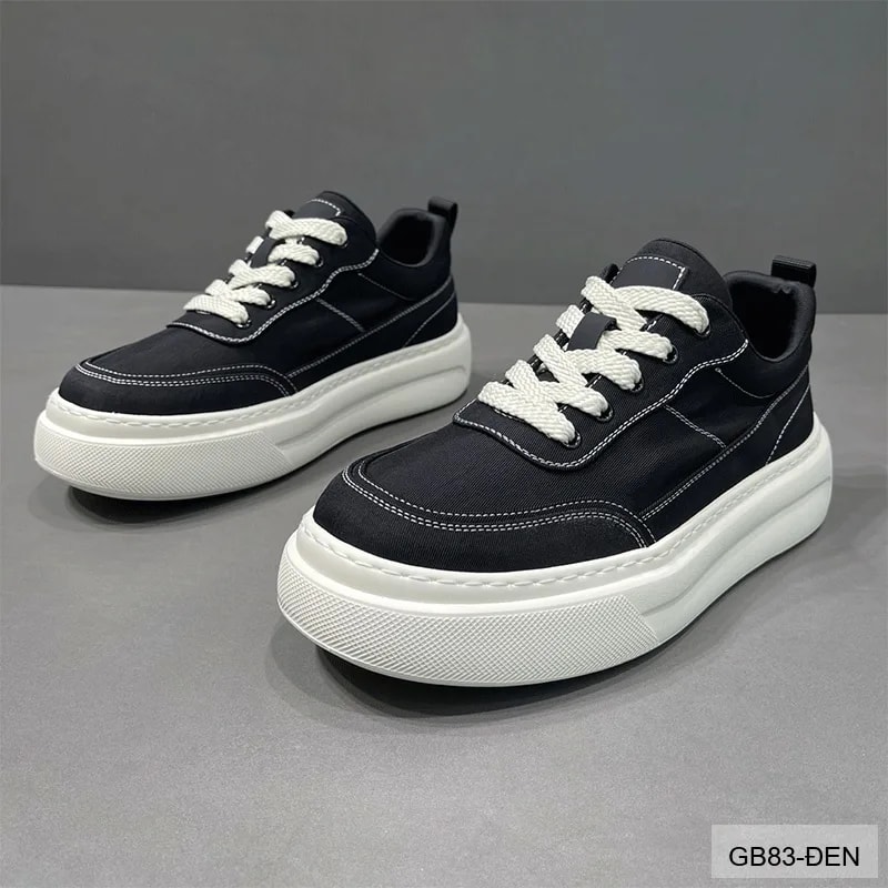 GB83 - Giày thể thao nam đế cao 3-5cm, chất liệu vải thoáng khí, phong cách thời trang Hồng Kông - ảnh 14