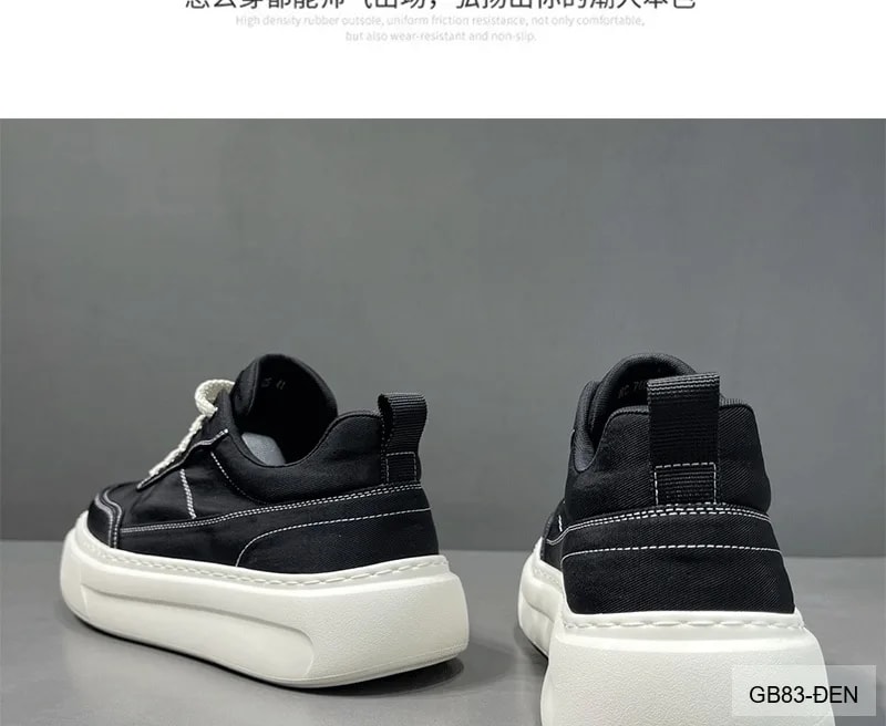 GB83 - Giày thể thao nam đế cao 3-5cm, chất liệu vải thoáng khí, phong cách thời trang Hồng Kông - ảnh 11