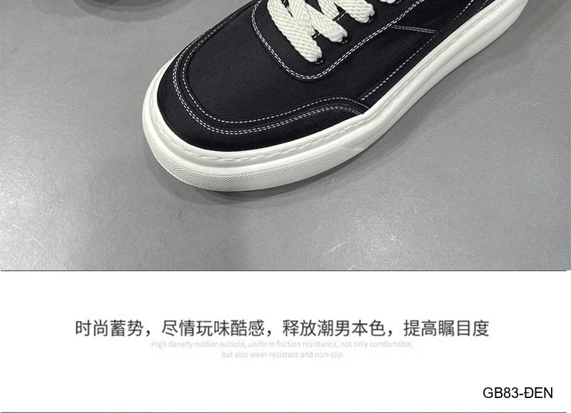 GB83 - Giày thể thao nam đế cao 3-5cm, chất liệu vải thoáng khí, phong cách thời trang Hồng Kông - ảnh 13