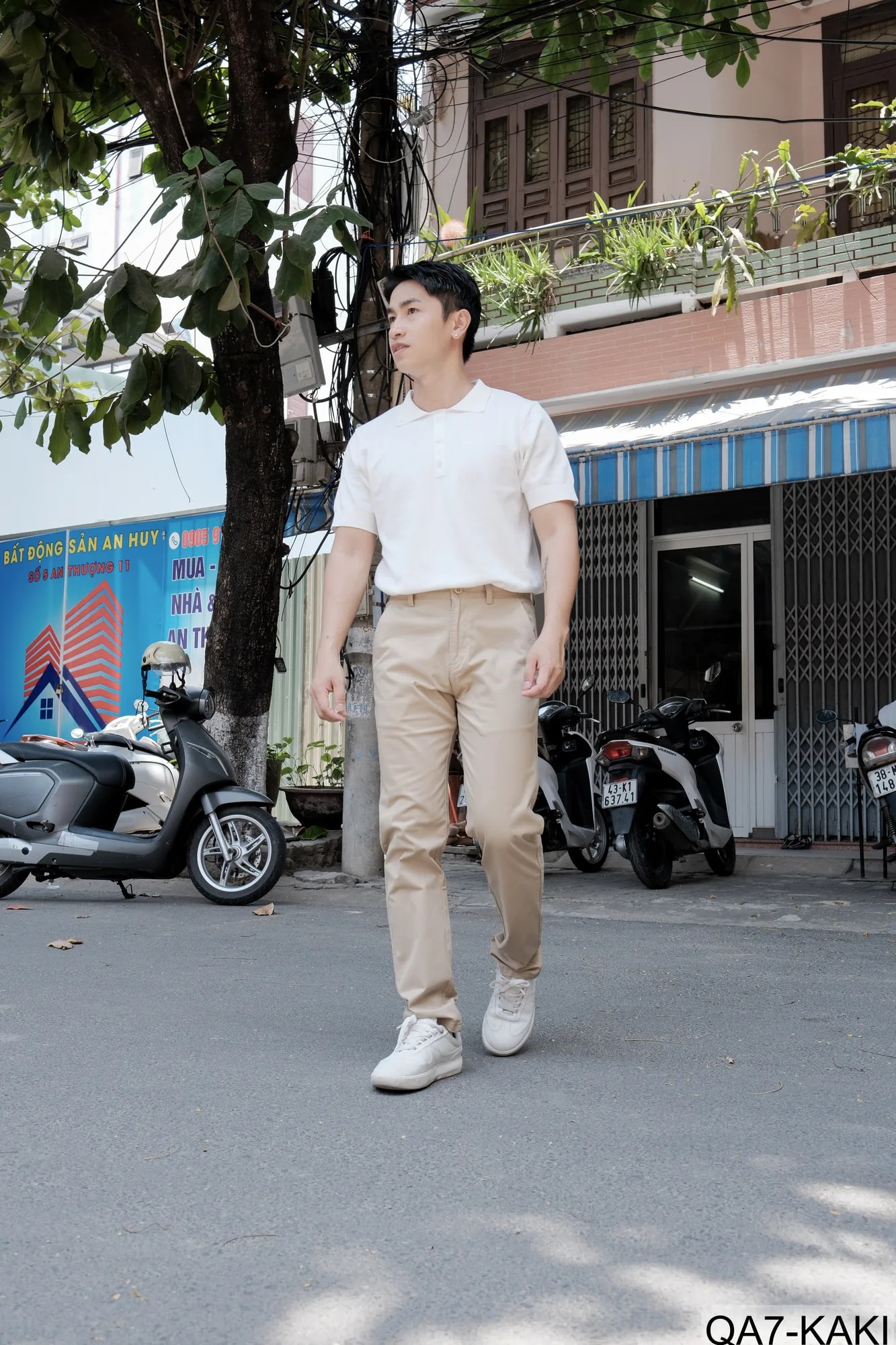 QA7 - Quần Ống Rộng Nam Phong Cách Nhật Bản Cổ Điển, Chất Cotton Mềm Mại, Dễ Phối Đồ 4 Mùa - ảnh 6