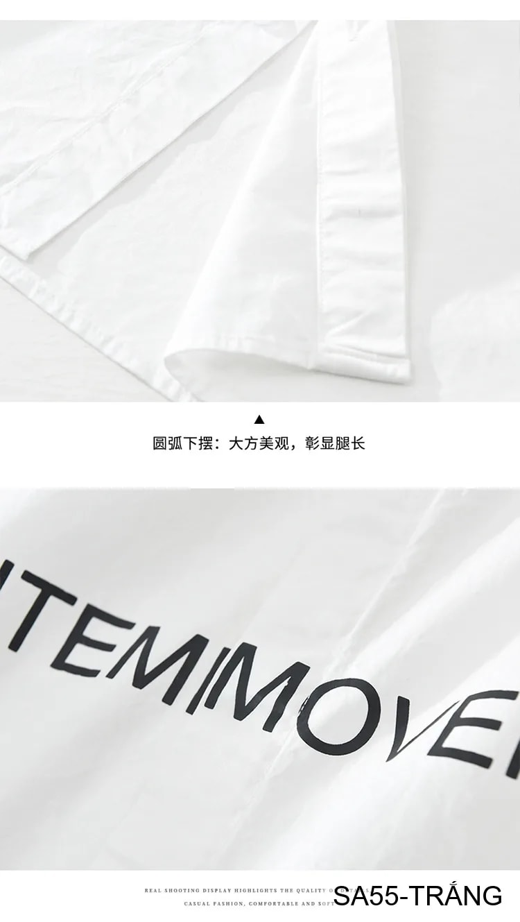 SA55 - Áo sơ mi nam tay dài in chữ phong cách Nhật Bản, form rộng, cotton 100% - ảnh 10