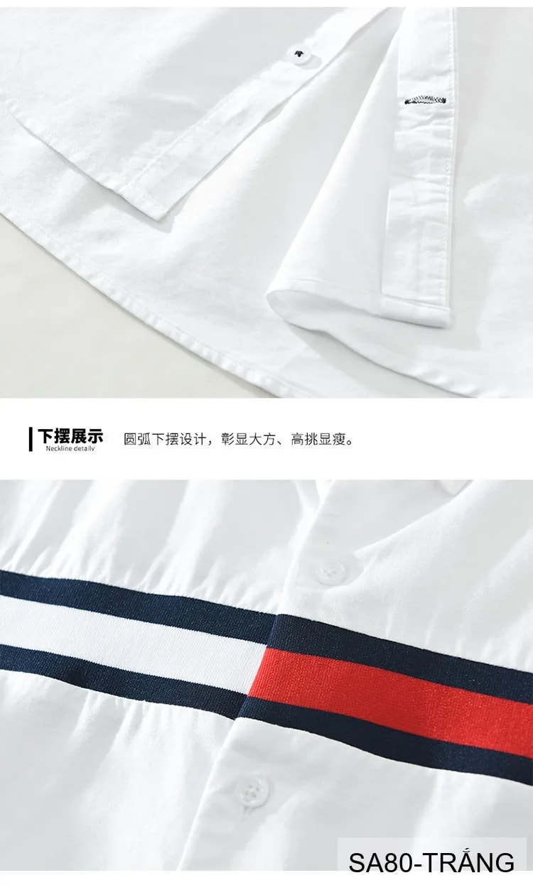 SA80 - Áo sơ mi nam tay dài phong cách Nhật Bản, chất cotton mềm mại, cổ bẻ, thiết kế sọc ngang thời trang - ảnh 16