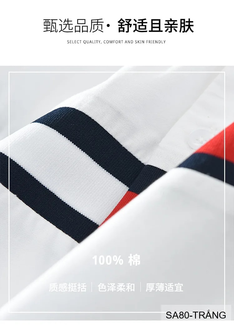 SA80 - Áo sơ mi nam tay dài phong cách Nhật Bản, chất cotton mềm mại, cổ bẻ, thiết kế sọc ngang thời trang - ảnh 13