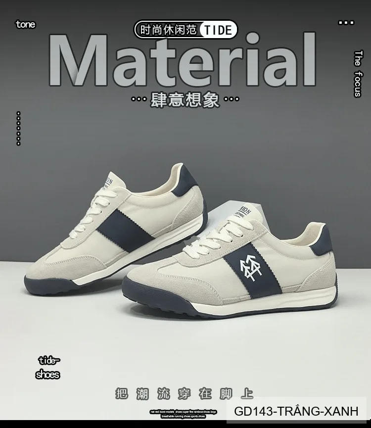GD143 - Giày thể thao nam da nubuck phối màu khối, phong cách Hàn Quốc, đế TPU êm chân - ảnh 12