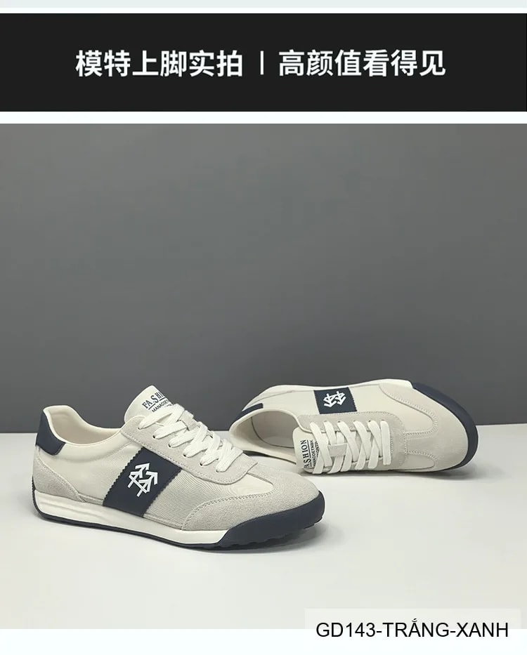 GD143 - Giày thể thao nam da nubuck phối màu khối, phong cách Hàn Quốc, đế TPU êm chân - ảnh 6