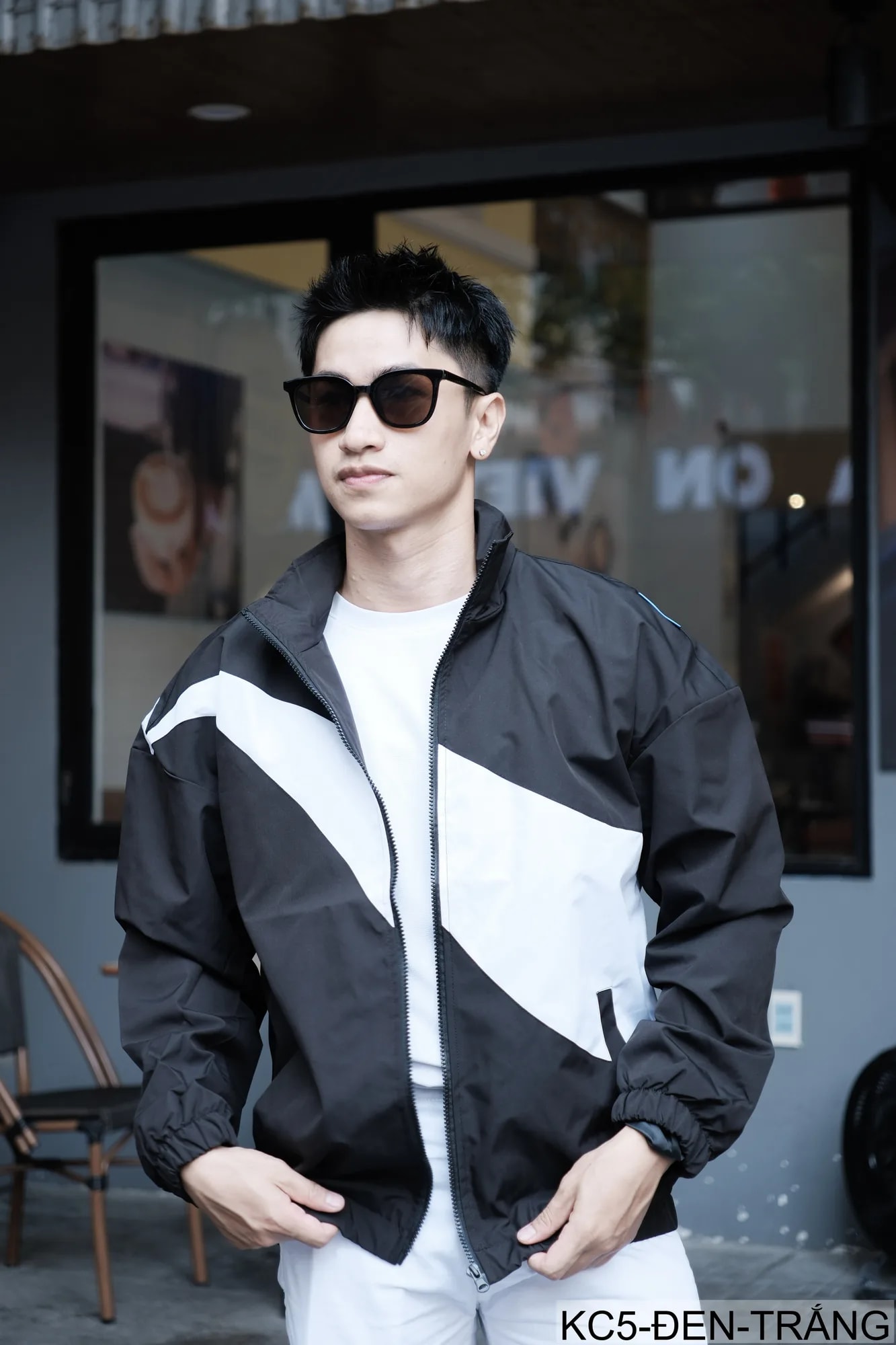 KC5 - Áo jacket nam phối màu thời trang xuân thu chống gió dễ phối đồ - ảnh 4