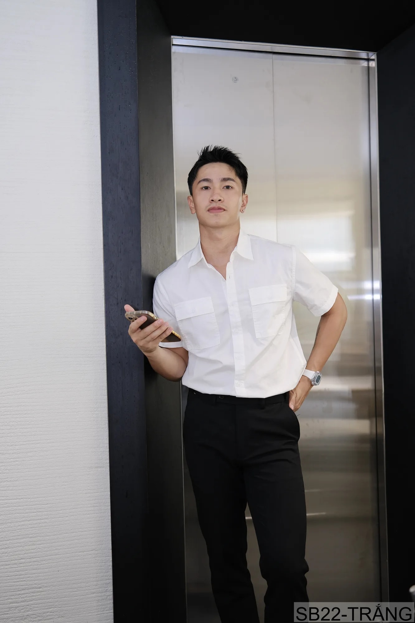 SB22 - Áo Sơ Mi Nam Tay Ngắn Cotton Thoáng Mát, Phong Cách  Đa Năng Mùa Hè - ảnh 4