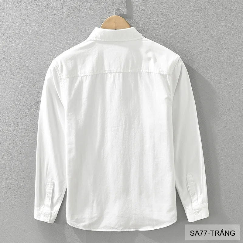 SA77 - Áo sơ mi nam dài tay phong cách Nhật, chất cotton 100%, form rộng thoải mái, họa tiết nghệ thuật độc đáo - ảnh 7
