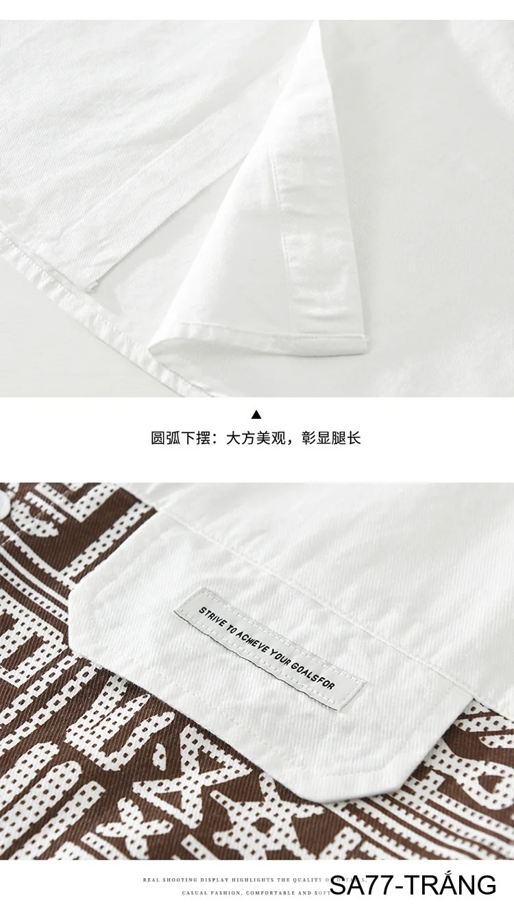 SA77 - Áo sơ mi nam dài tay phong cách Nhật, chất cotton 100%, form rộng thoải mái, họa tiết nghệ thuật độc đáo - ảnh 12