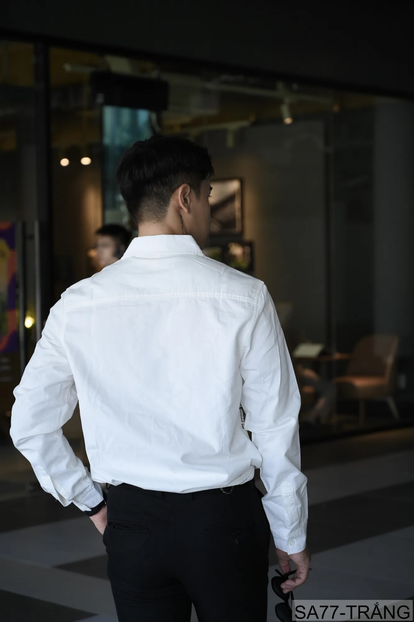 SA77 - Áo sơ mi nam dài tay phong cách Nhật, chất cotton 100%, form rộng thoải mái, họa tiết nghệ thuật độc đáo - ảnh 3