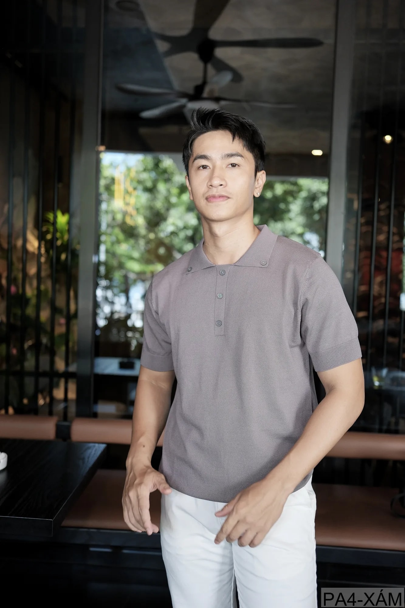 PA4 - Áo Polo Tay Ngắn Phong Cách Retro Mỹ Dáng Rộng, Chất Liệu Mềm Mại Thoáng Khí - ảnh 3