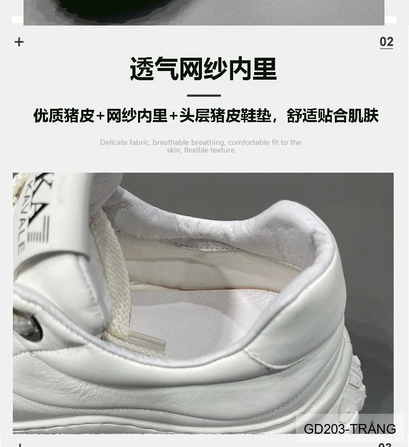 GD203 - Giày nam da bò cao cấp kiểu dad shoes đế dày tăng chiều cao - ảnh 11