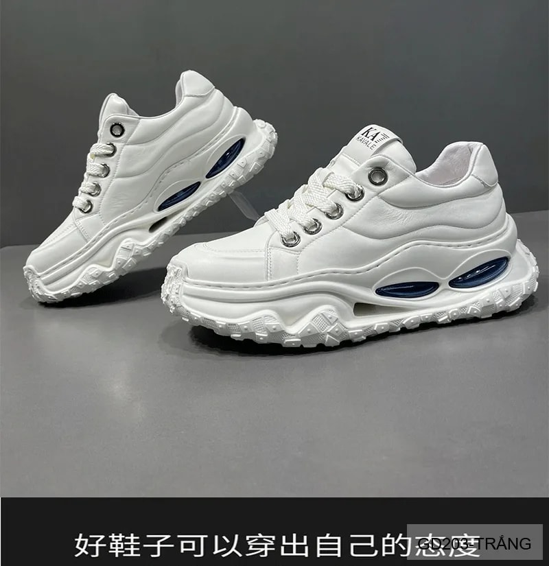 GD203 - Giày nam da bò cao cấp kiểu dad shoes đế dày tăng chiều cao - ảnh 14