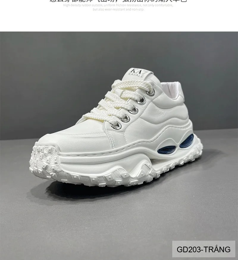 GD203 - Giày nam da bò cao cấp kiểu dad shoes đế dày tăng chiều cao - ảnh 5