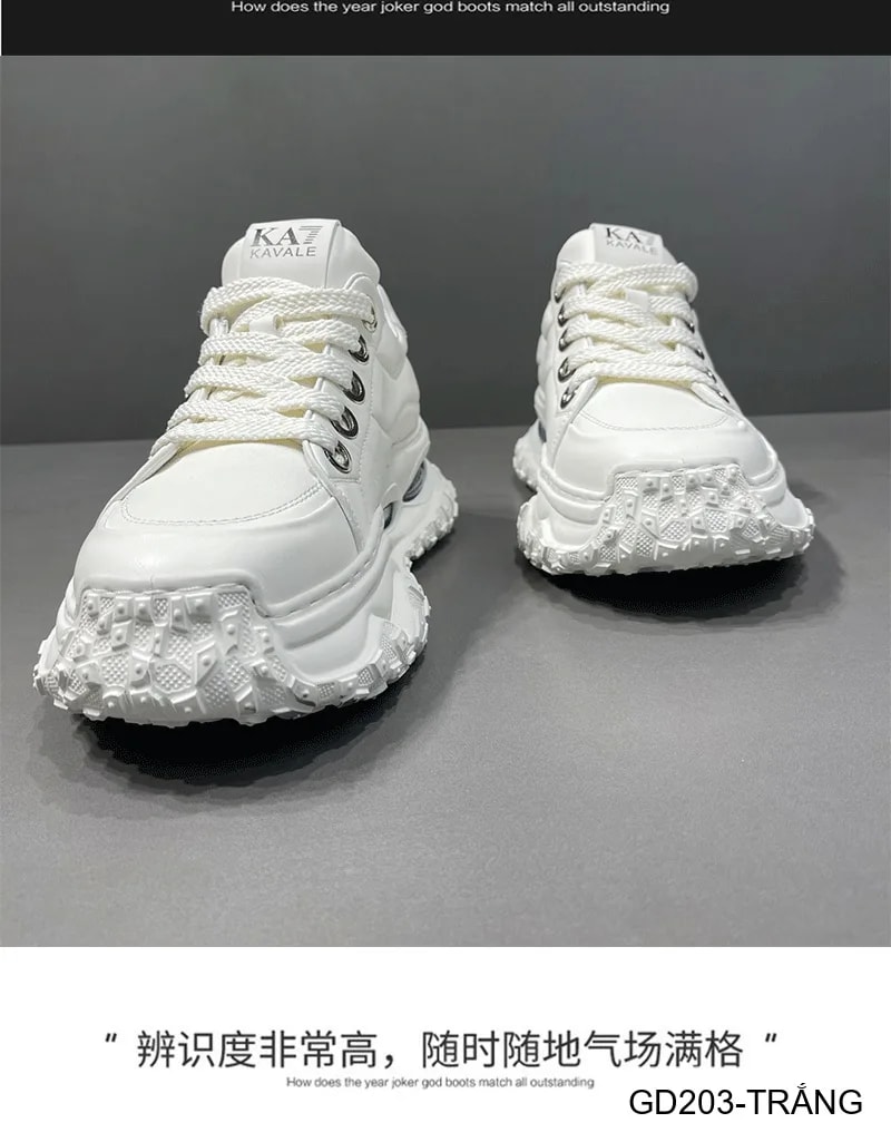 GD203 - Giày nam da bò cao cấp kiểu dad shoes đế dày tăng chiều cao - ảnh 15