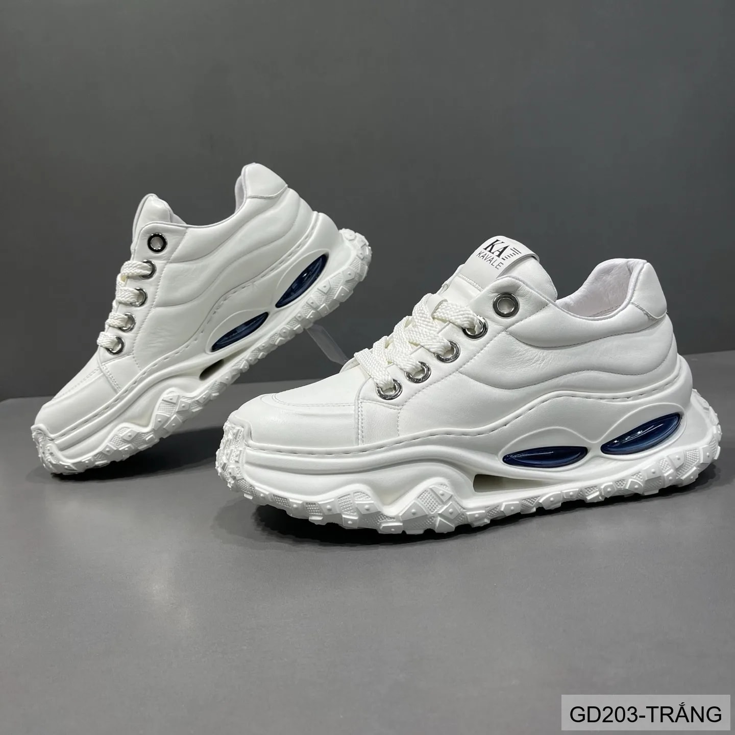 GD203 - Giày nam da bò cao cấp kiểu dad shoes đế dày tăng chiều cao - ảnh 1
