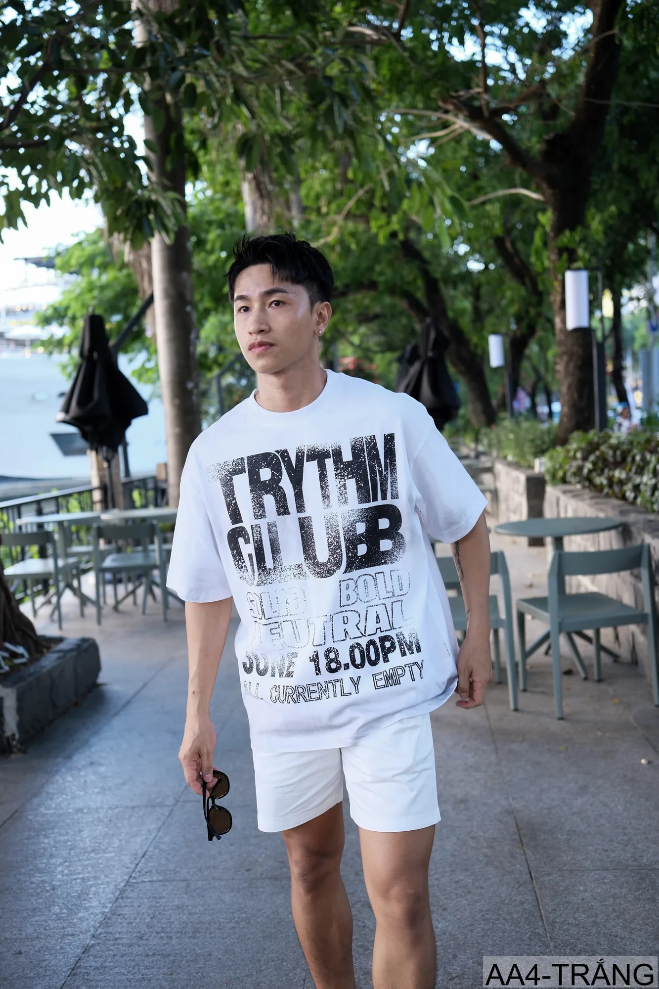 AA4 - Áo thun nam phong cách streetwear Mỹ, cổ tròn tay ngắn, chất cotton , họa tiết chữ nổi bật, form rộng rãi - ảnh 6