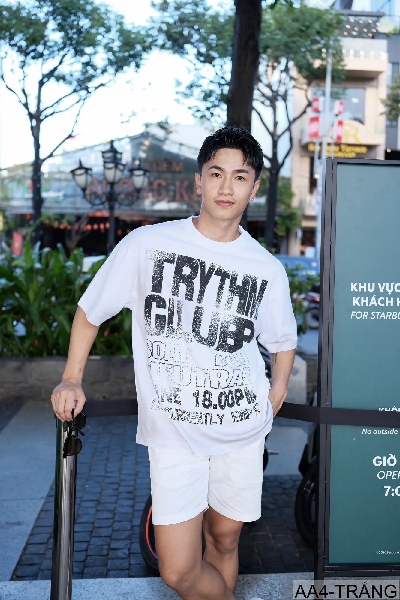 AA4 - Áo thun nam phong cách streetwear Mỹ, cổ tròn tay ngắn, chất cotton , họa tiết chữ nổi bật, form rộng rãi - ảnh 3