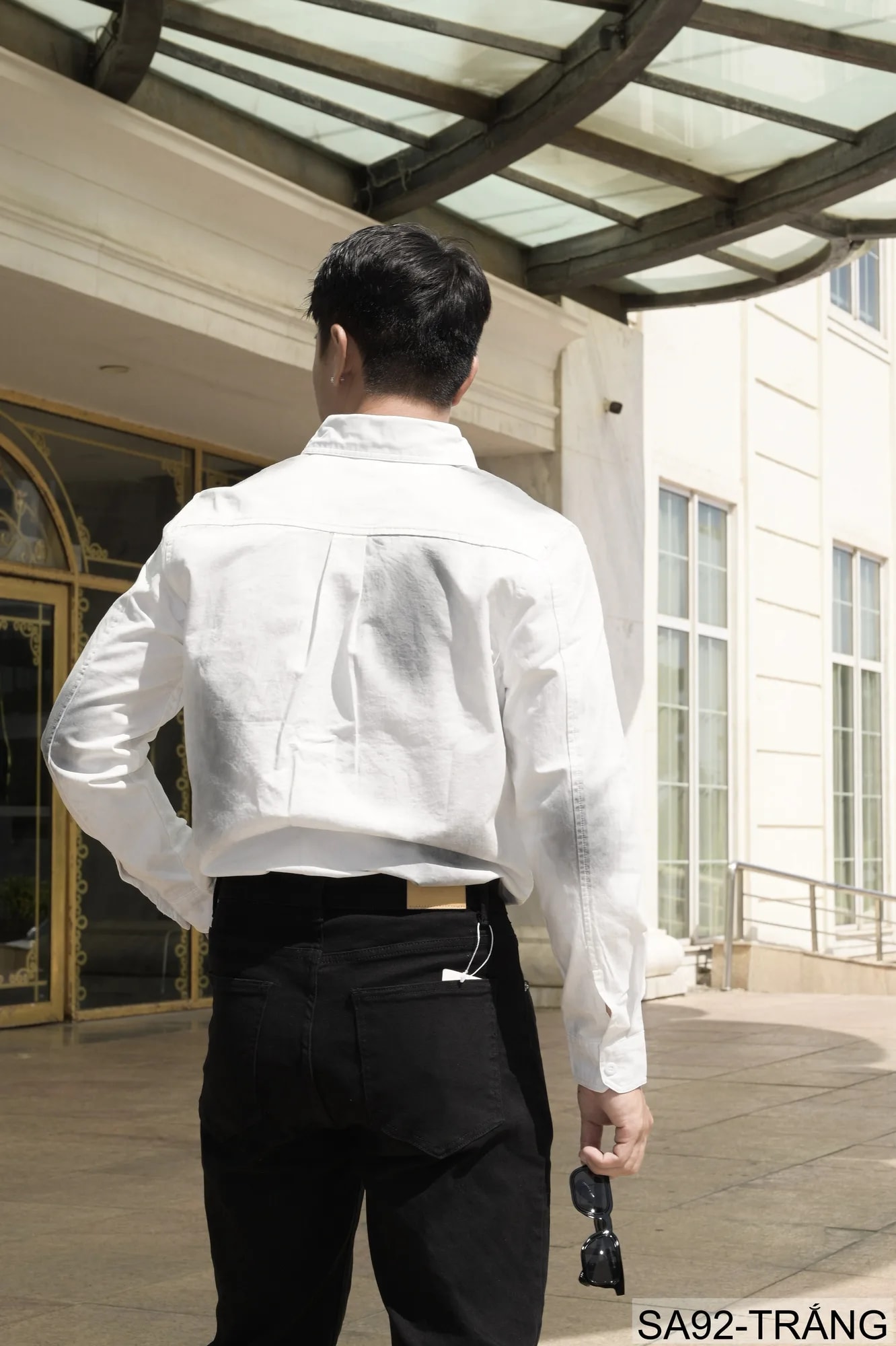 SA92 - Áo Sơ Mi Nam Tay Dài Phong Cách Nhật Bản Chất Cotton 100% Thiết Kế Thêu Nhỏ Thời Trang - ảnh 4