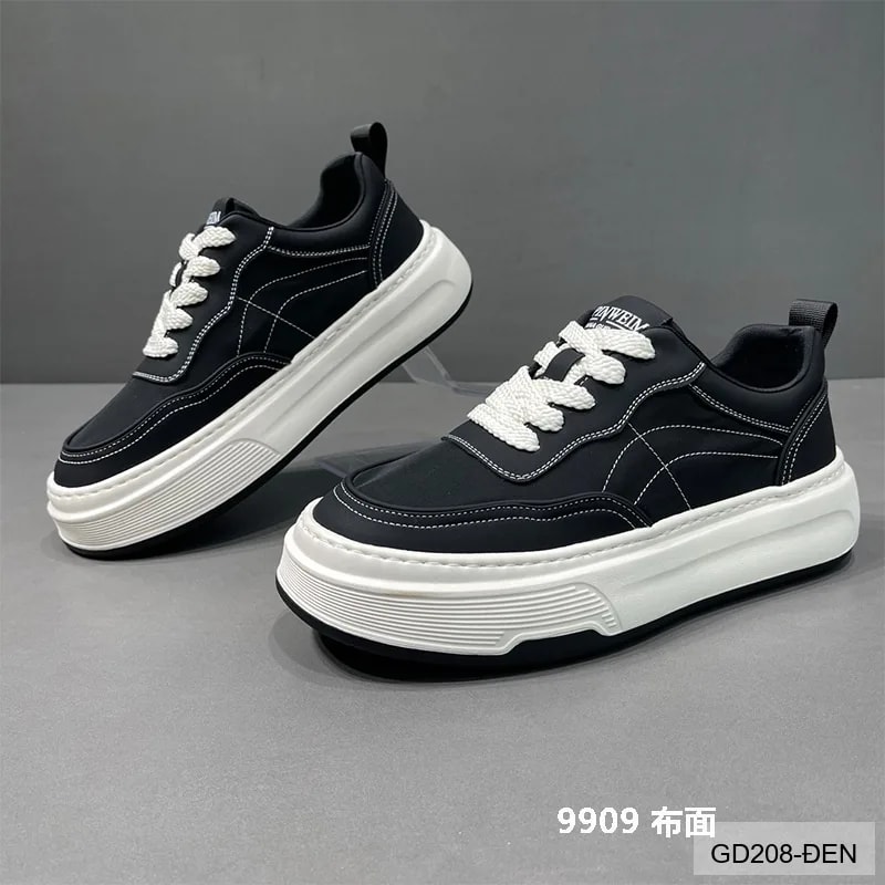 GD208 - Giày vải nam đế cao tăng chiều cao, phong cách thời trang, thoáng khí nhẹ nhàng - ảnh 3