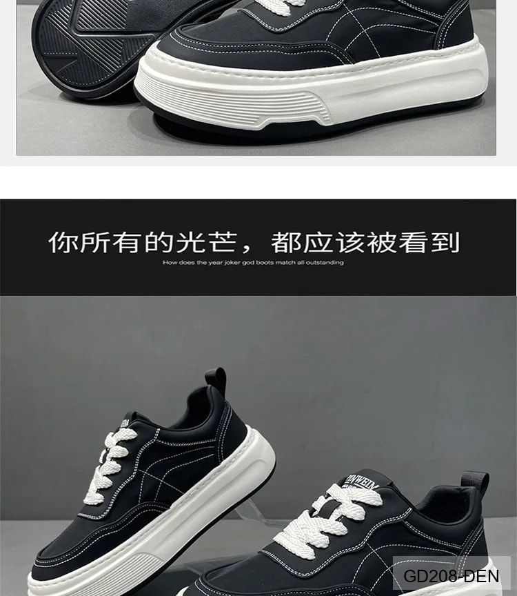 GD208 - Giày vải nam đế cao tăng chiều cao, phong cách thời trang, thoáng khí nhẹ nhàng - ảnh 16
