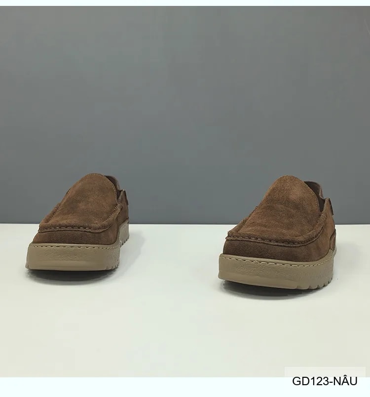 GD123 - Giày lười nam da lộn phong cách châu Âu, êm chân, thời trang casual - ảnh 11