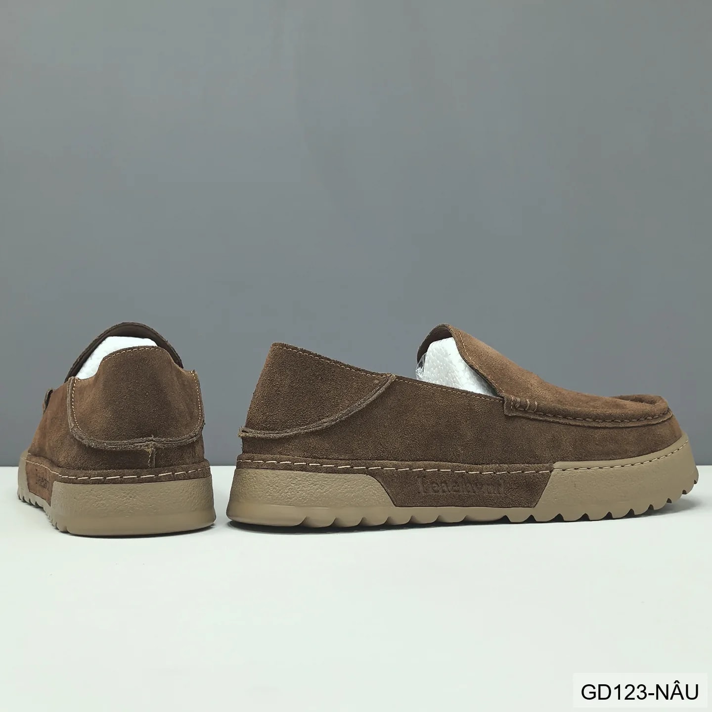 GD123 - Giày lười nam da lộn phong cách châu Âu, êm chân, thời trang casual - ảnh 4