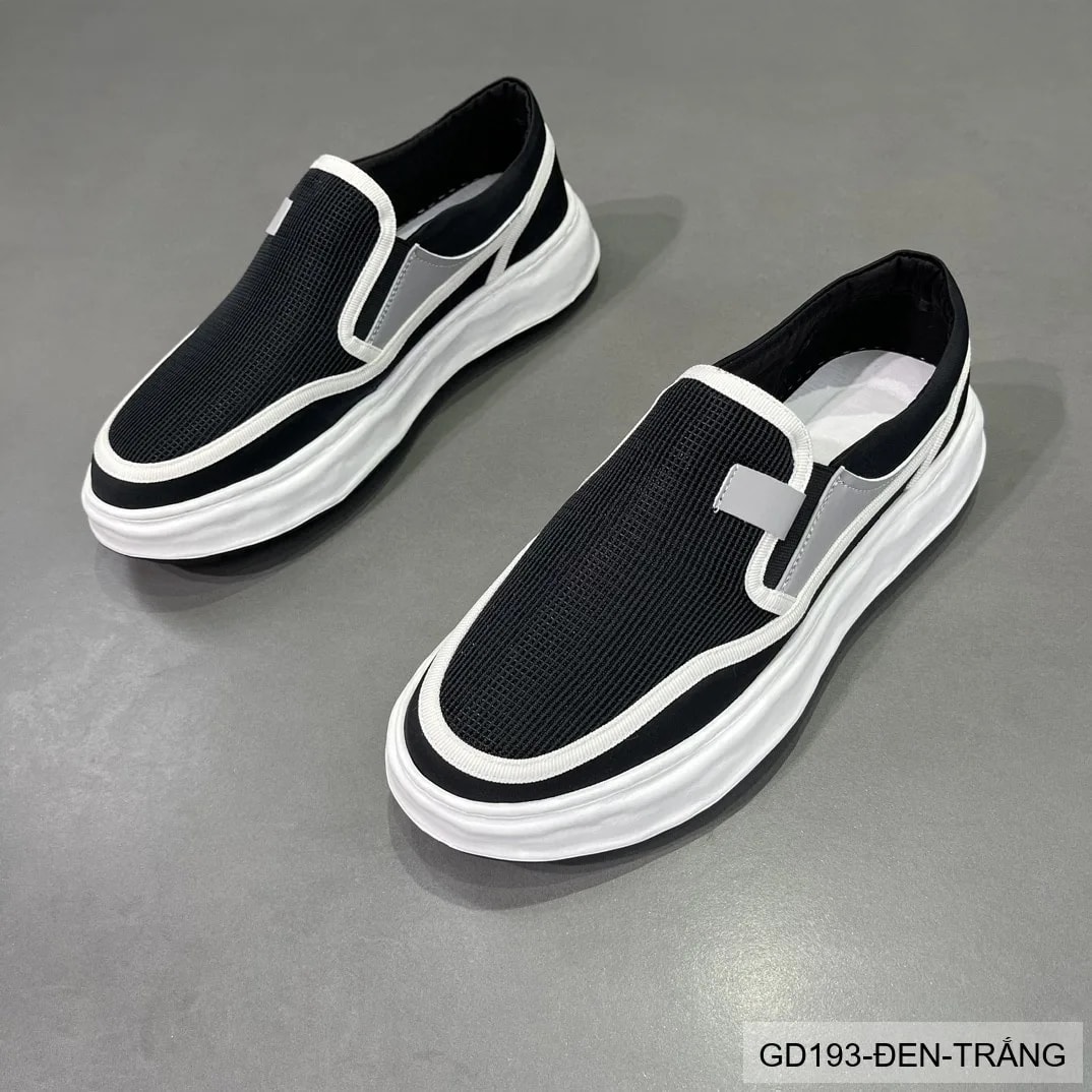 GD193 - Giày thể thao nam đế dày phối màu đen trắng phong cách thường ngày - ảnh 4