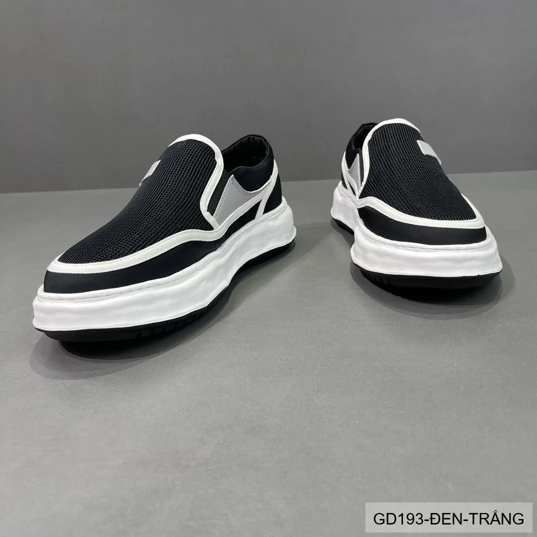 GD193 - Giày thể thao nam đế dày phối màu đen trắng phong cách thường ngày - ảnh 3