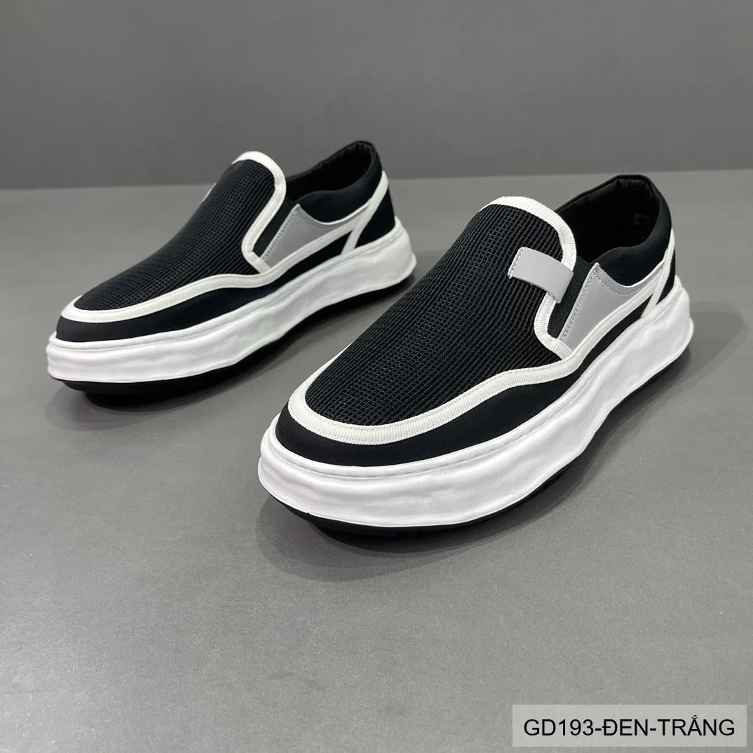 GD193 - Giày thể thao nam đế dày phối màu đen trắng phong cách thường ngày - ảnh 1