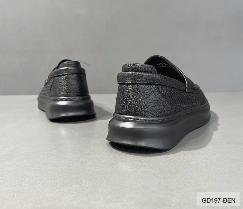 GD197 - Giày lười nam mùa hè da mềm đục lỗ thoáng khí phong cách giản dị - ảnh 10