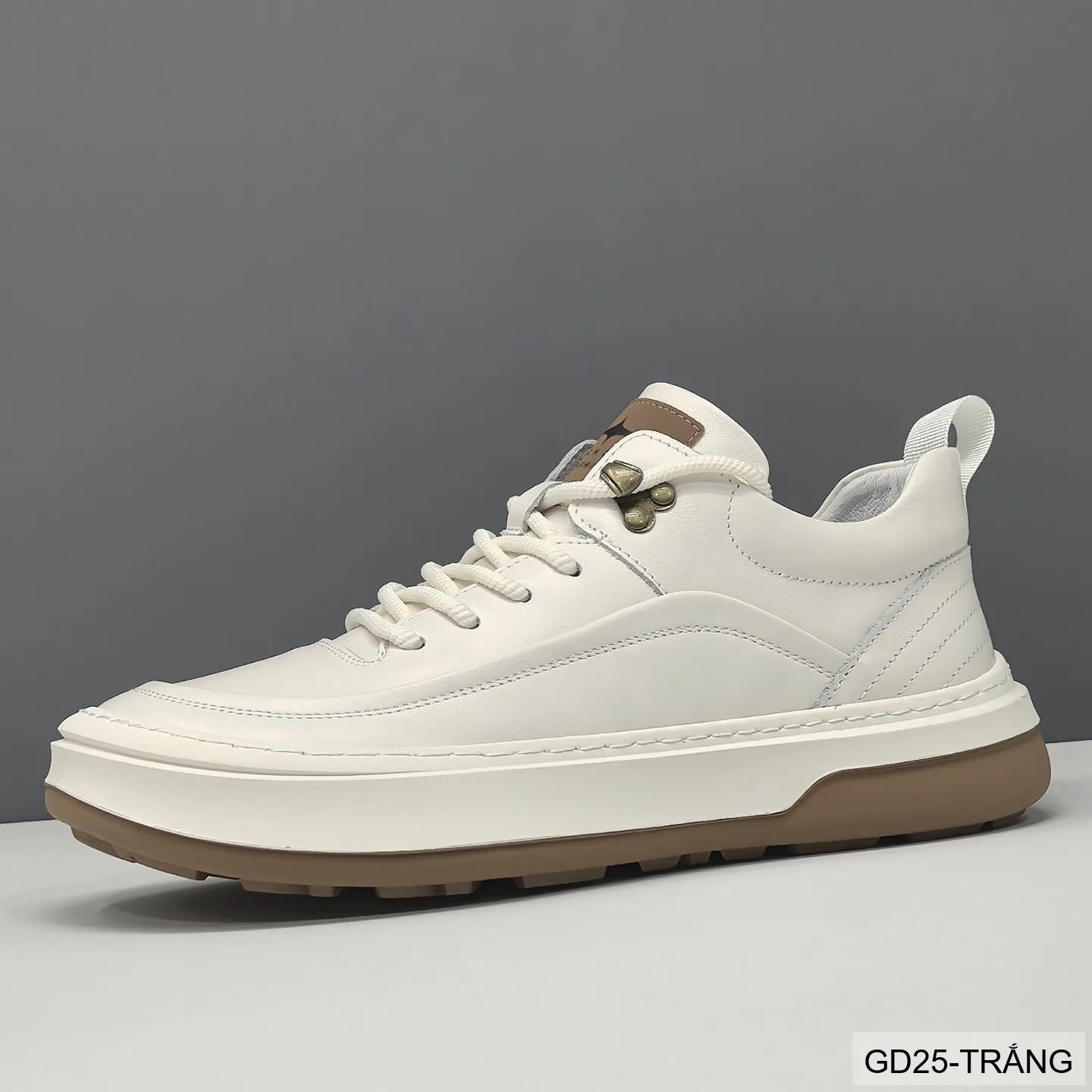 GD25 - Giày nam da thật kiểu dad shoes, thoáng khí, tăng chiều cao, phối màu trơn sang trọng - video 1