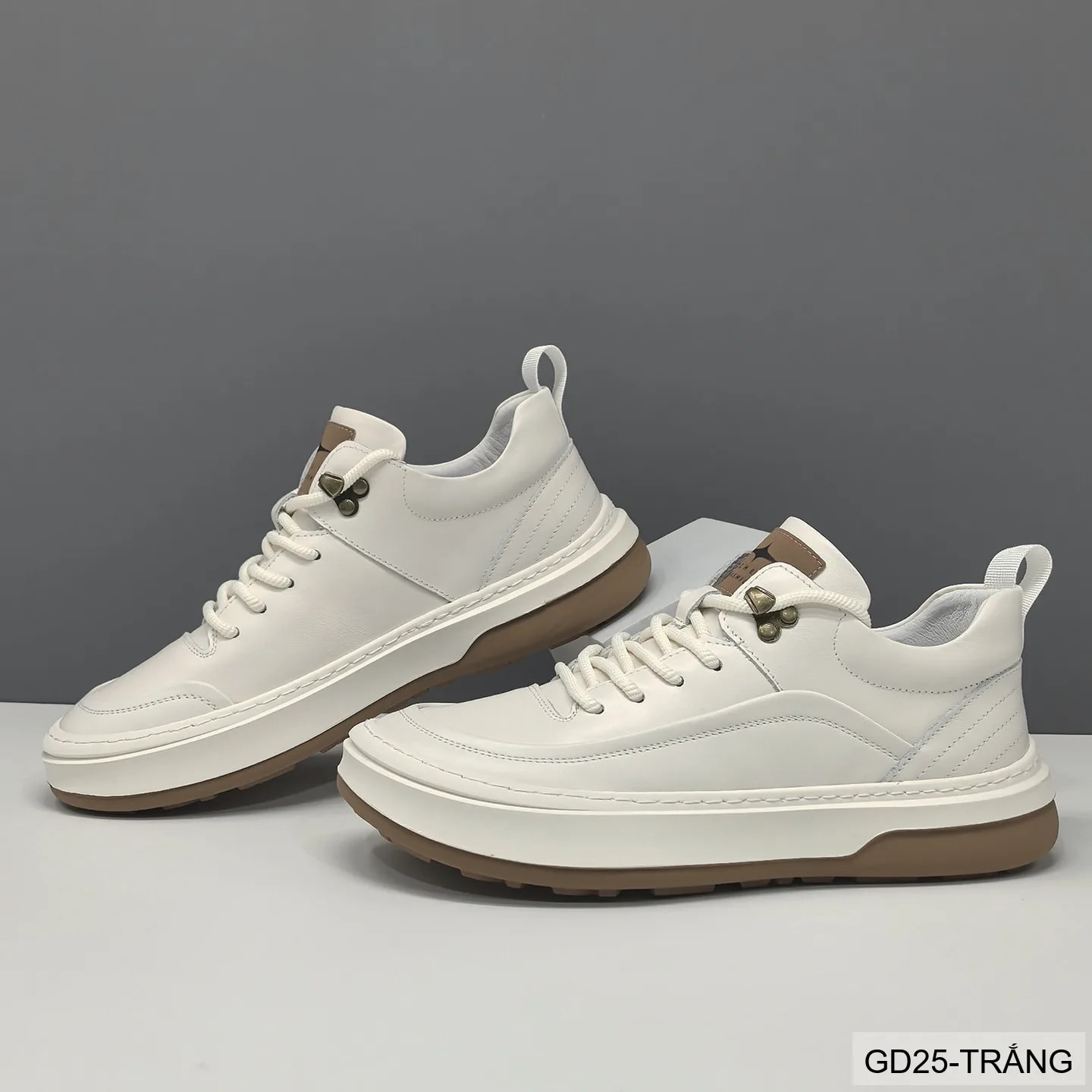 GD25 - Giày nam da thật kiểu dad shoes, thoáng khí, tăng chiều cao, phối màu trơn sang trọng - ảnh 3