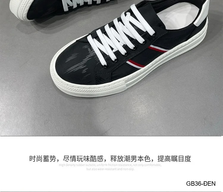 GB36 - Giày vải nam thời trang thoáng khí, đế cao su chống trơn, phối màu sọc ngang - ảnh 6