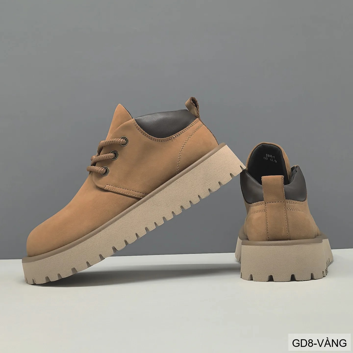 GD8 - Giày Thể Thao Nam Đế Dày Phong Cách Retro - Vàng Đen - ảnh 5