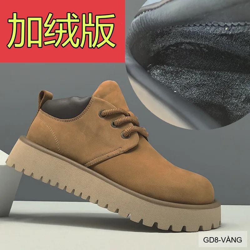 GD8 - Giày Thể Thao Nam Đế Dày Phong Cách Retro - Vàng Đen - ảnh 3