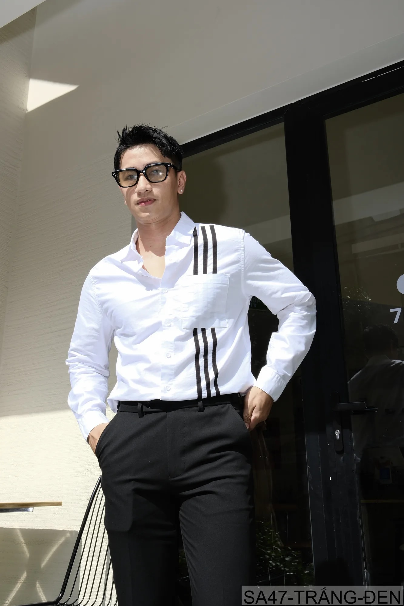SA47 - Áo sơ mi nam dài tay phong cách Nhật Bản, chất cotton , form cổ điển - ảnh 3