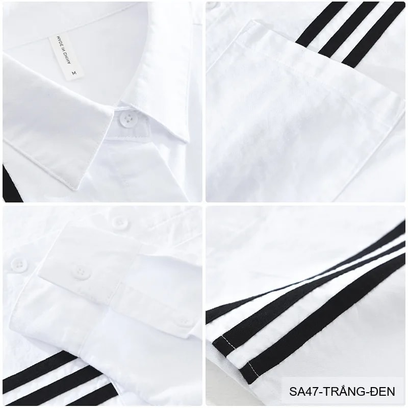 SA47 - Áo sơ mi nam dài tay phong cách Nhật Bản, chất cotton , form cổ điển - ảnh 6