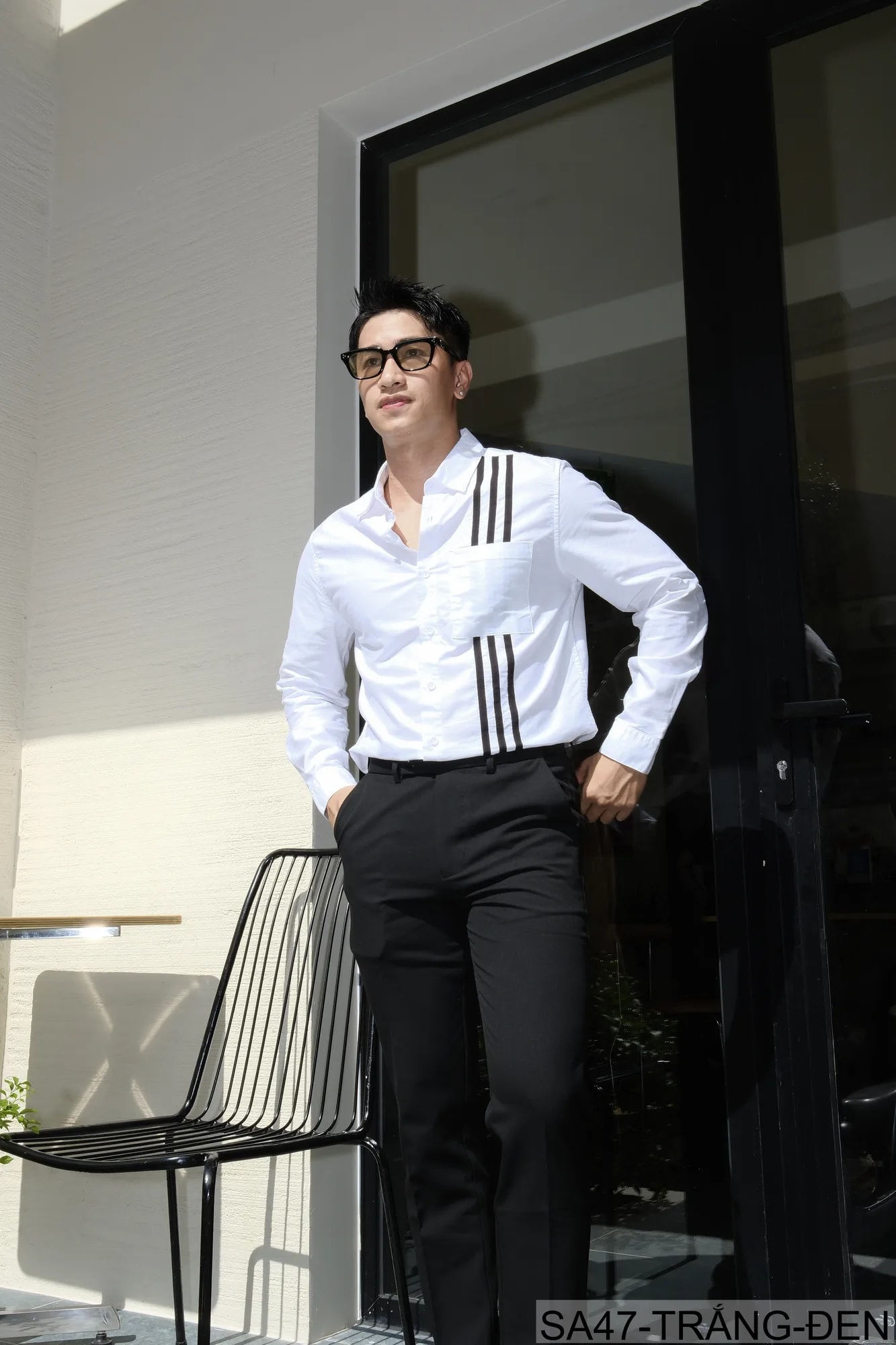 SA47 - Áo sơ mi nam dài tay phong cách Nhật Bản, chất cotton , form cổ điển - ảnh 4
